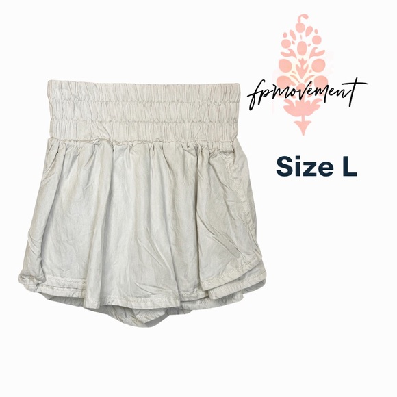 FP Movement by Free People Pants - FP Movement The Way Home Skort Women's L Ivory Athletic Running Skirt EUC
